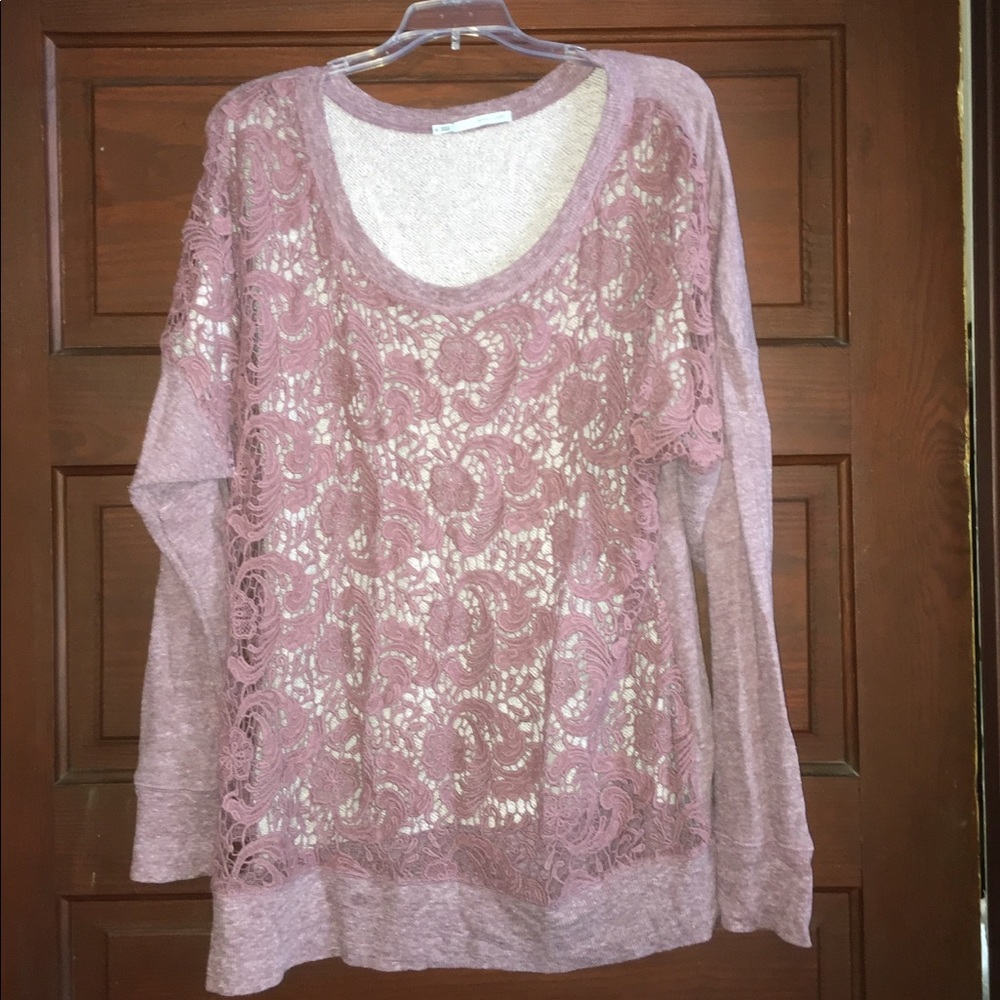 Purple lace sweatshirt